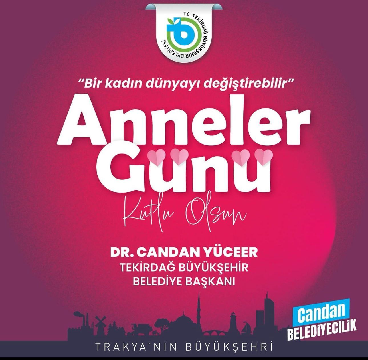 BAŞKAN DR. CANDAN YÜCEER’İN ANNELER GÜNÜ MESAJI